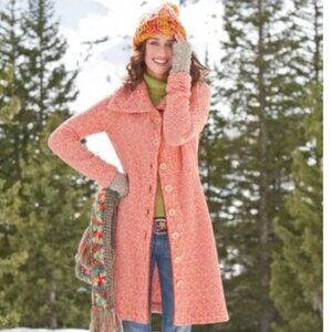 Sundance Knit Longline Sweater Coat Size L